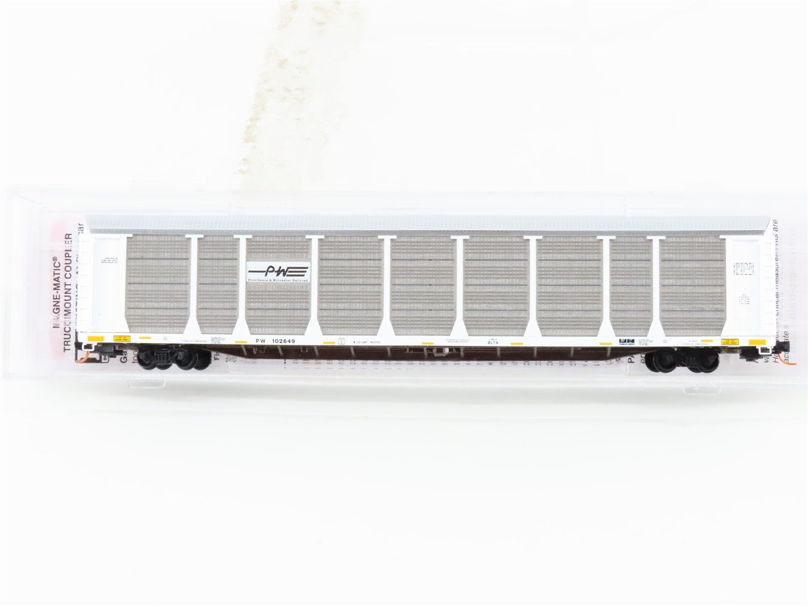 N Scale Micro-Trains MTL 11100170 PW 89' Tri-Level Closed Autorack #102649