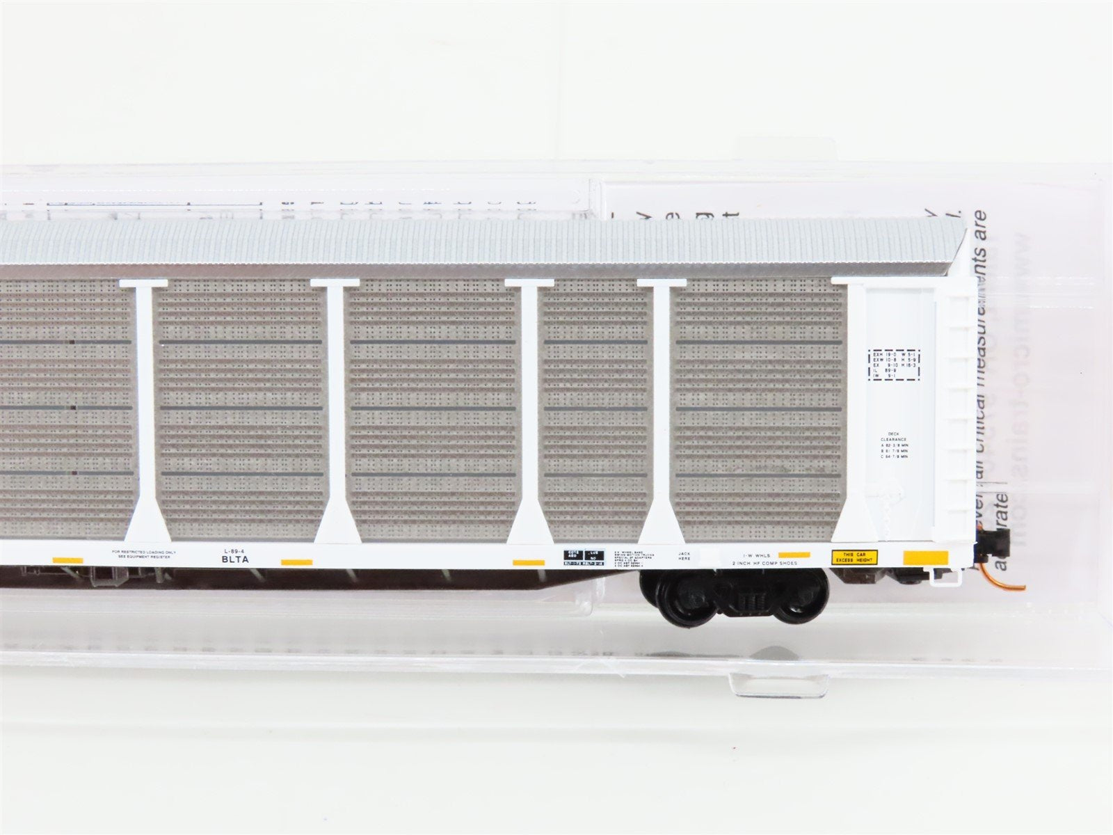 N Scale Micro-Trains MTL 11100170 PW 89' Tri-Level Closed Autorack #102649