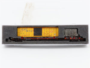 N Scale Micro-Trains MTL 07100580 QUAX Salvage 89' Flat Car #281102 w/ Boxcar