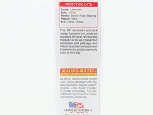 N Scale Micro-Trains MTL 11100280 TTGX UP 89' Tri-Level Closed Autorack #980001