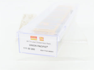N Scale Micro-Trains MTL 11100280 TTGX UP 89' Tri-Level Closed Autorack #980001