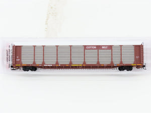 N Micro-Trains MTL 11100390 SSW Cotton Belt 89' Tri-Level Closed Autorack #80638