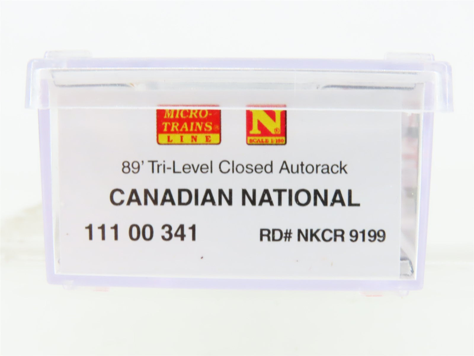 N Scale Micro-Trains MTL 11100341 NKCR CN 89' Tri-Level Closed Autorack #9199
