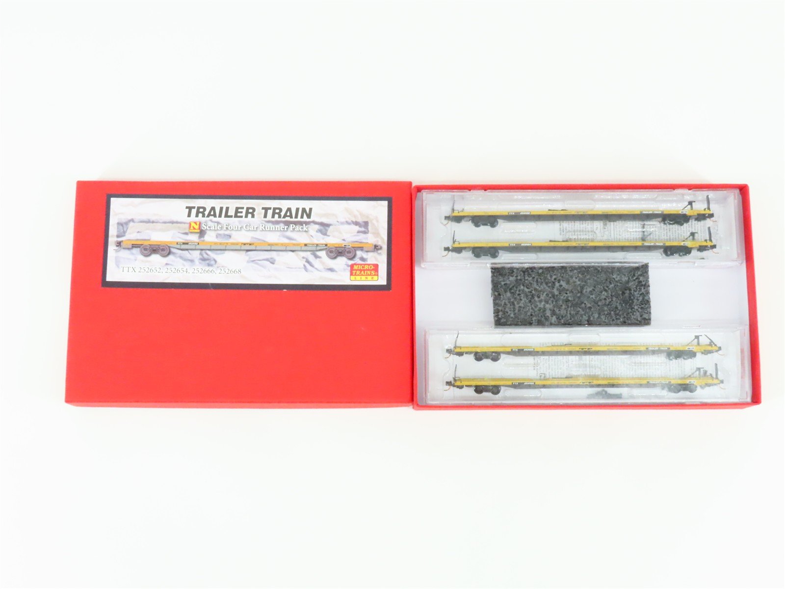 N Scale Micro-Trains MTL 99300033 TTX Trailer Train 89' TOFC Flat Cars 4-Pack
