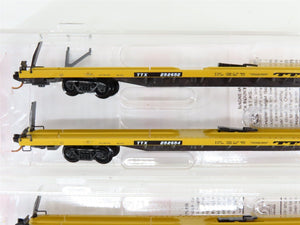 N Scale Micro-Trains MTL 99300033 TTX Trailer Train 89' TOFC Flat Cars 4-Pack