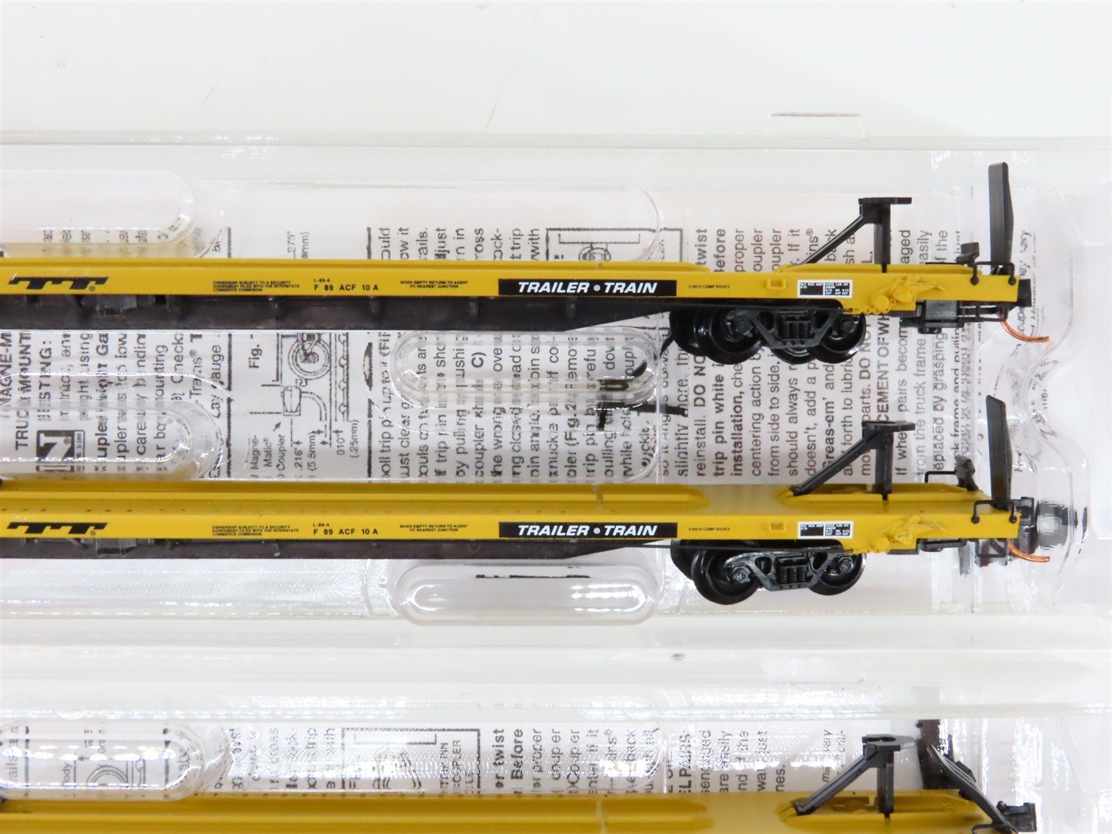 N Scale Micro-Trains MTL 99300033 TTX Trailer Train 89' TOFC Flat Cars 4-Pack