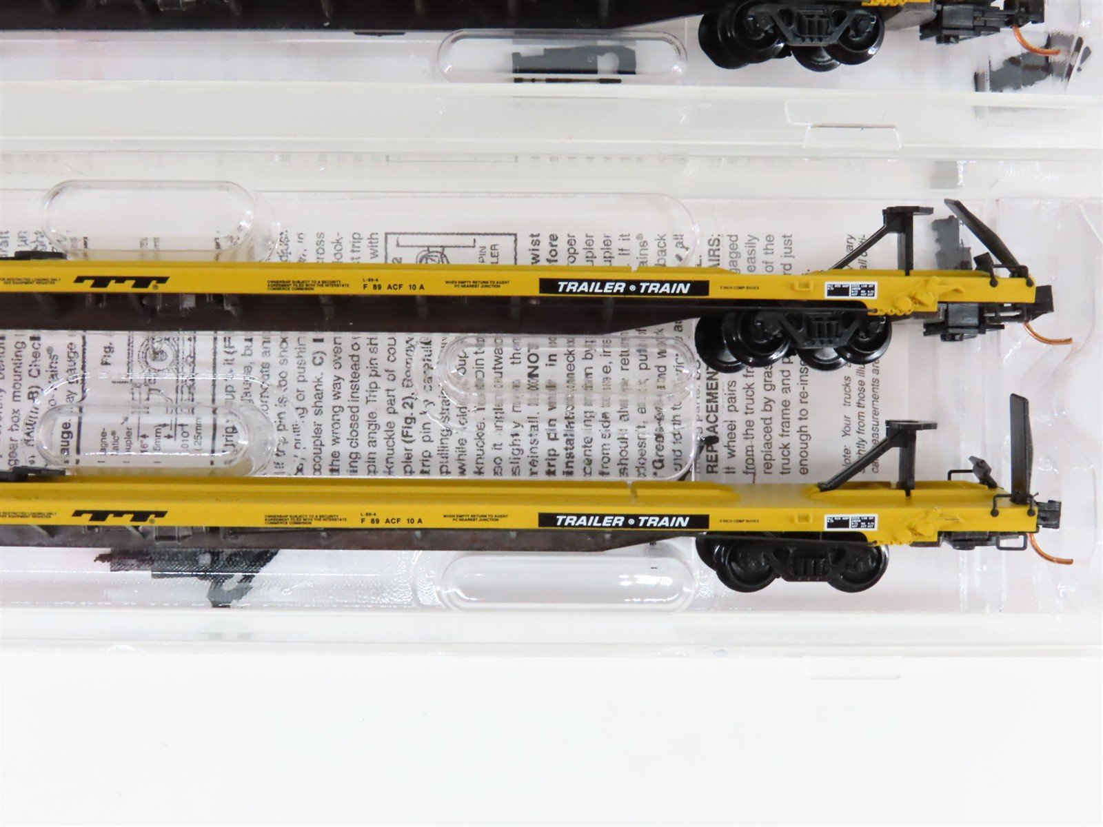 N Scale Micro-Trains MTL 99300033 TTX Trailer Train 89' TOFC Flat Cars 4-Pack