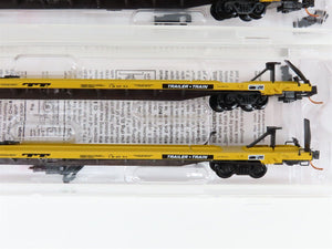 N Scale Micro-Trains MTL 99300033 TTX Trailer Train 89' TOFC Flat Cars 4-Pack