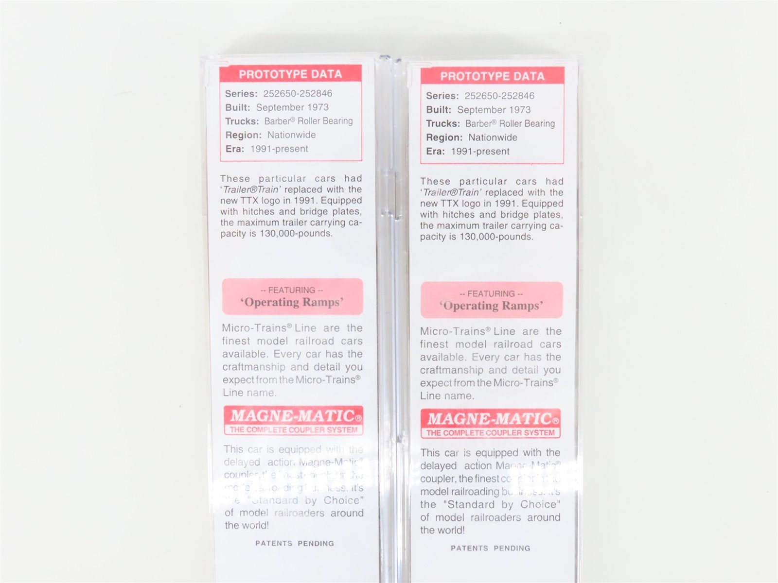 N Scale Micro-Trains MTL 99300033 TTX Trailer Train 89' TOFC Flat Cars 4-Pack