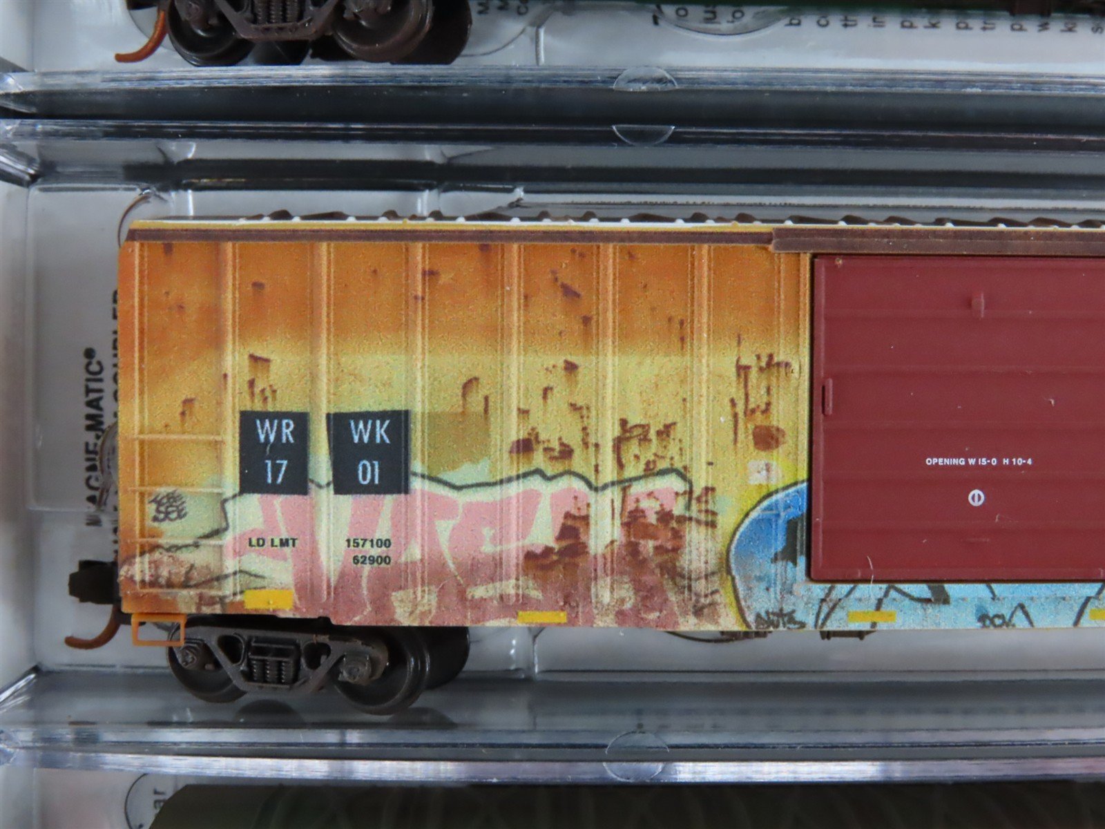 N Scale Micro-Trains MTL 50' Rib Side Box Cars 5-Pack - Weathered & Graffiti