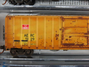 N Scale Micro-Trains MTL 50' Rib Side Box Cars 5-Pack - Weathered & Graffiti