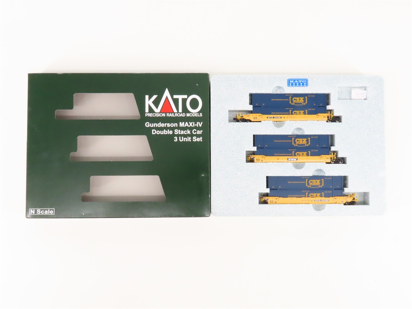 N KATO 106-6175 TTX / CSX Gunderson MAXI-IV Articulated 3-Unit Well Car w/ Load
