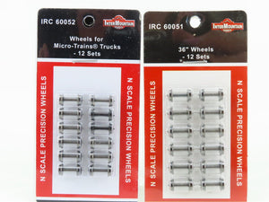 LOT of 4 N 1/160 Scale InterMountain Blackened Metal Wheels 12-Packs