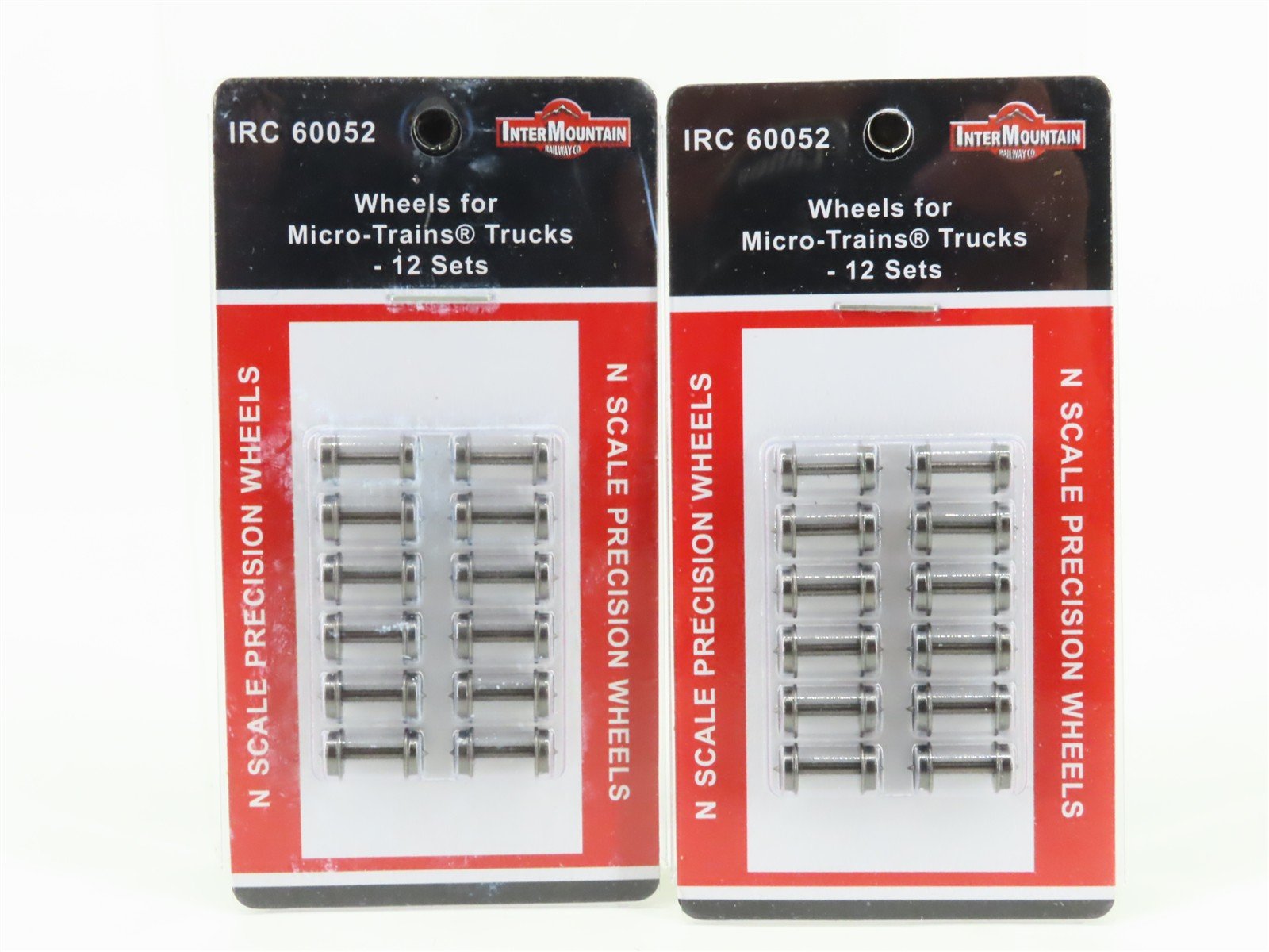 LOT of 4 N 1/160 Scale InterMountain Blackened Metal Wheels 12-Packs