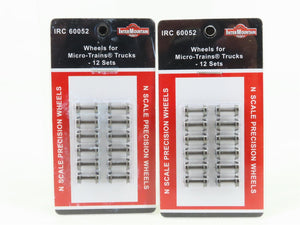 LOT of 4 N 1/160 Scale InterMountain Blackened Metal Wheels 12-Packs