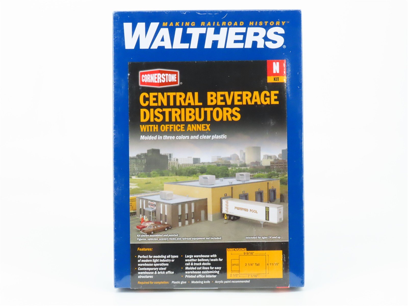 N Scale Walthers Cornerstone Kit 933-3861 Central Beverage Distributors - SEALED