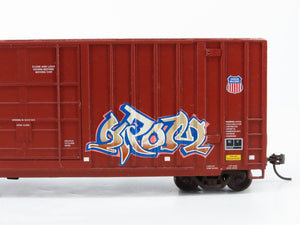 HO Scale LBF CHTT / UP Union Pacific 50' Hi-Cube Box Car #160027 w/ Graffiti
