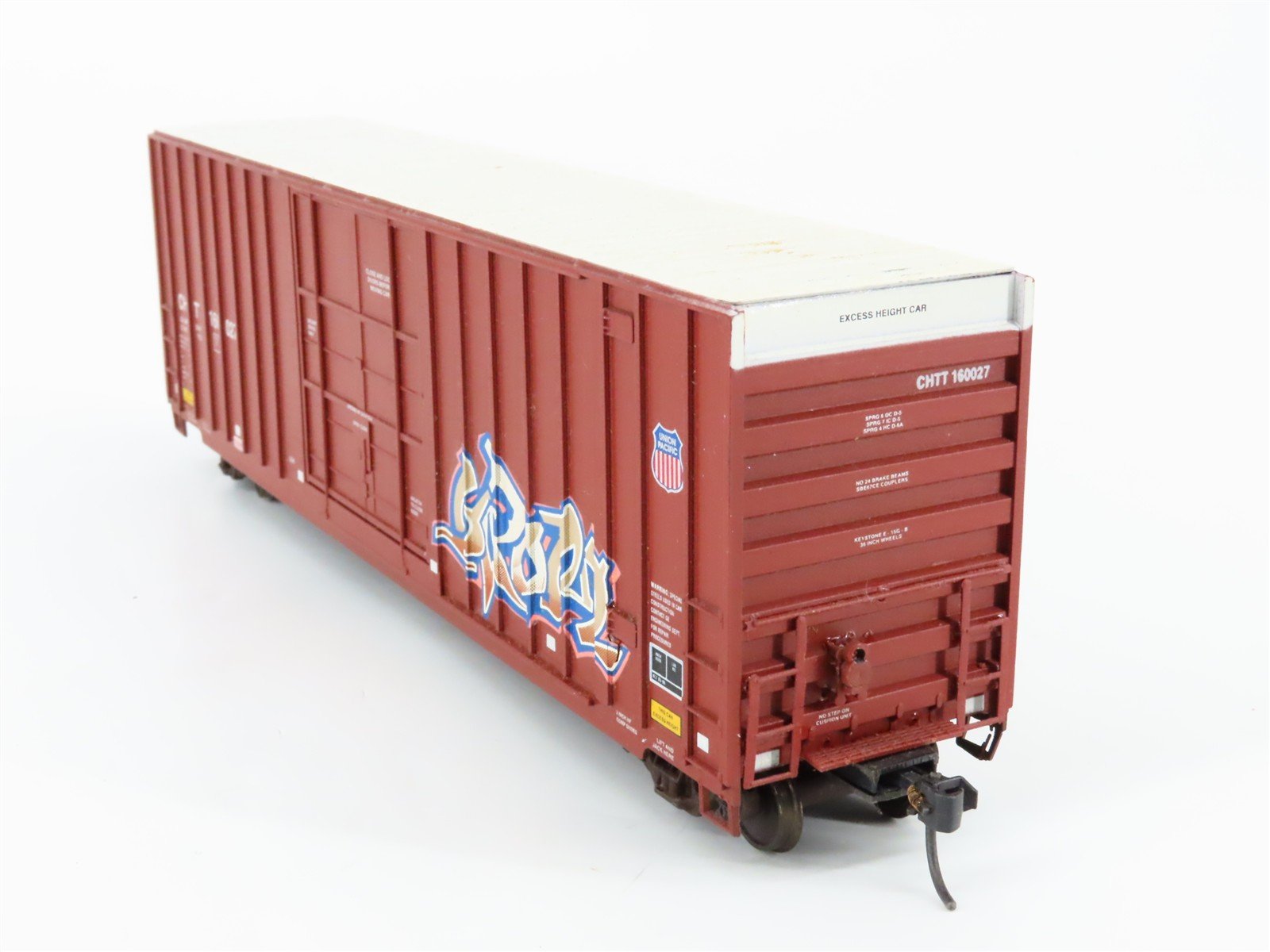 HO Scale LBF CHTT / UP Union Pacific 50' Hi-Cube Box Car #160027 w/ Graffiti