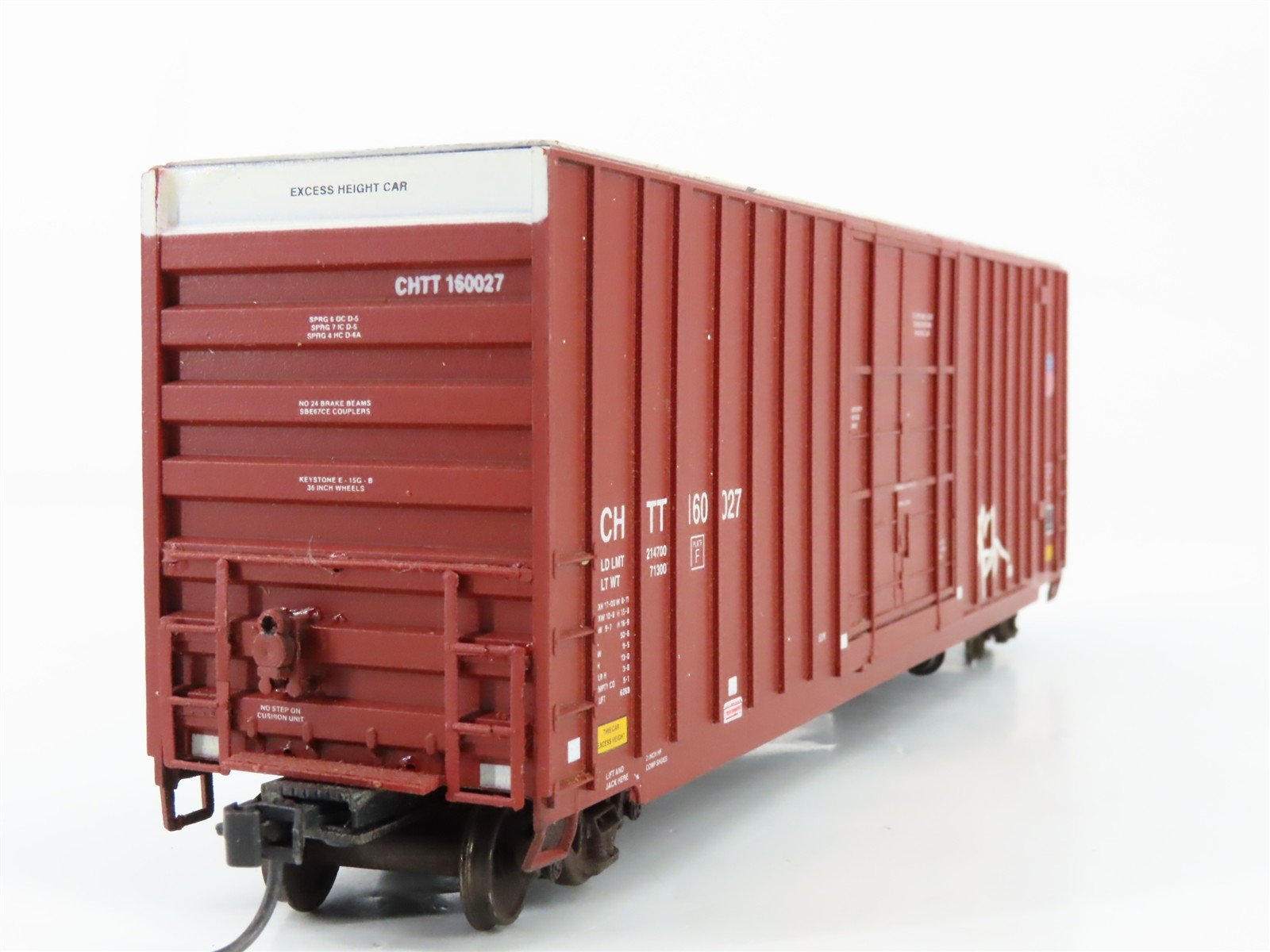 HO Scale LBF CHTT / UP Union Pacific 50' Hi-Cube Box Car #160027 w/ Graffiti