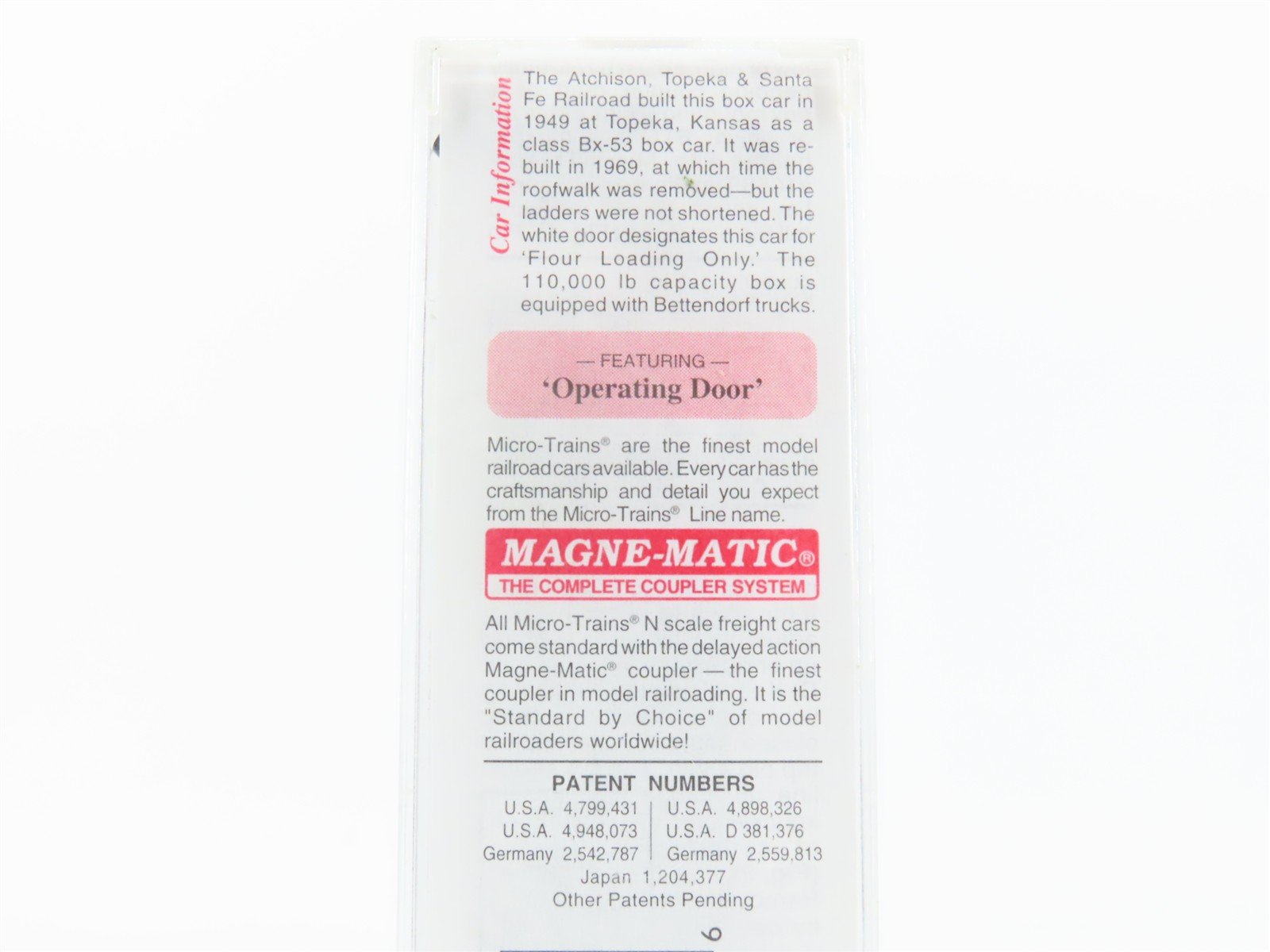 N Scale Micro-Trains 73040 ATSF Santa Fe 40' Box Car 39834 RTR