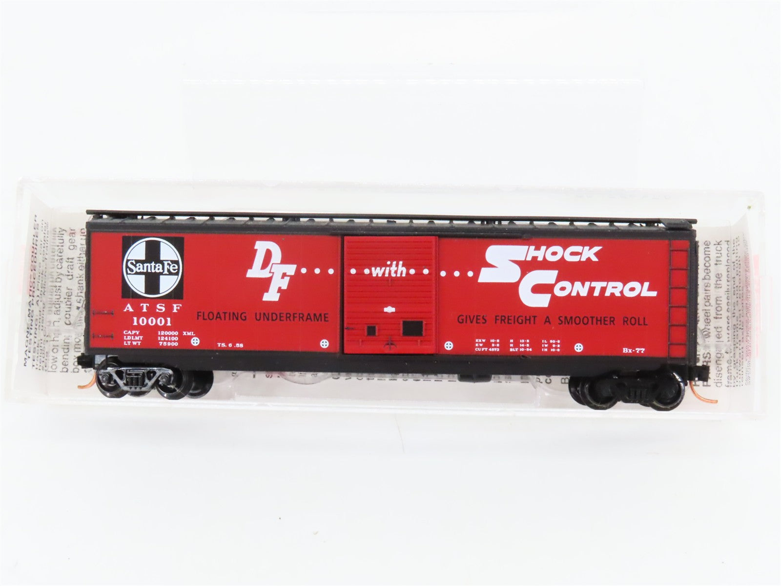 N Scale Micro-Trains 31340 ATSF Santa Fe 50' Box Car 10001 RTR