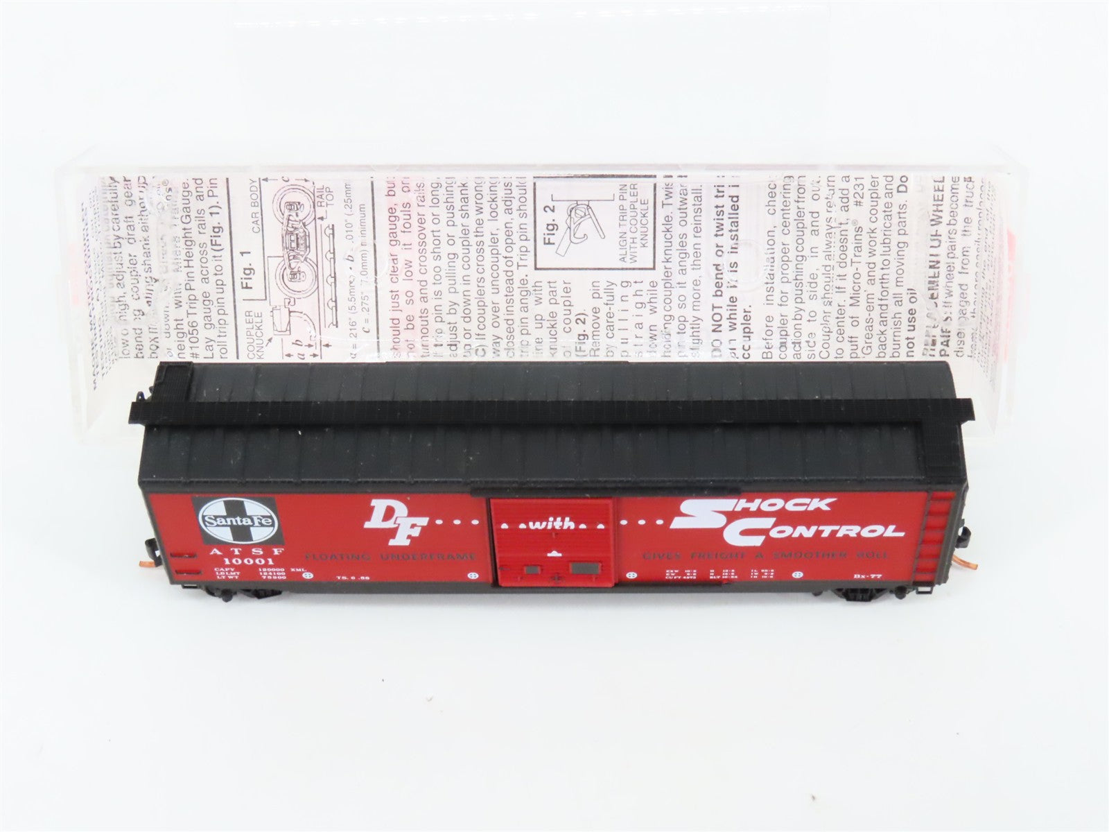 N Scale Micro-Trains 31340 ATSF Santa Fe 50' Box Car 10001 RTR