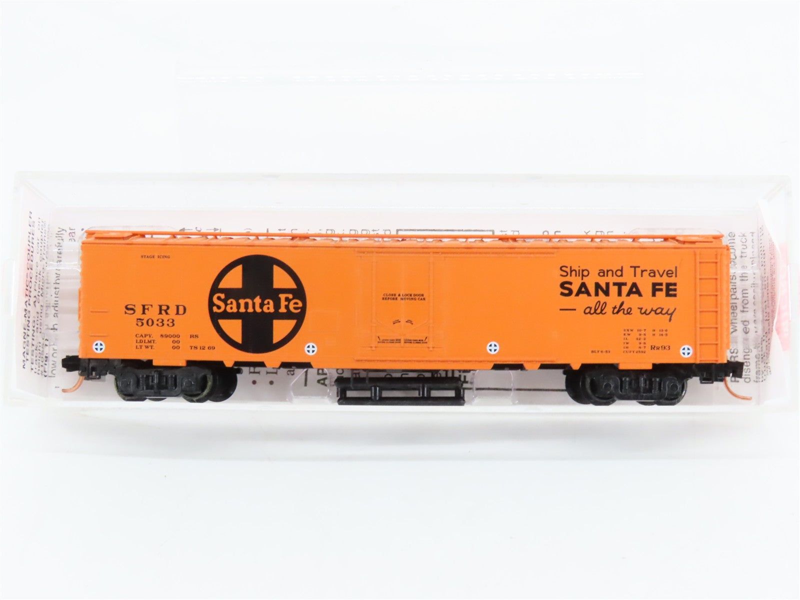 N Scale Micro-Trains 52050 ATSF Santa Fe 52' Express Reefer 5033 RTR