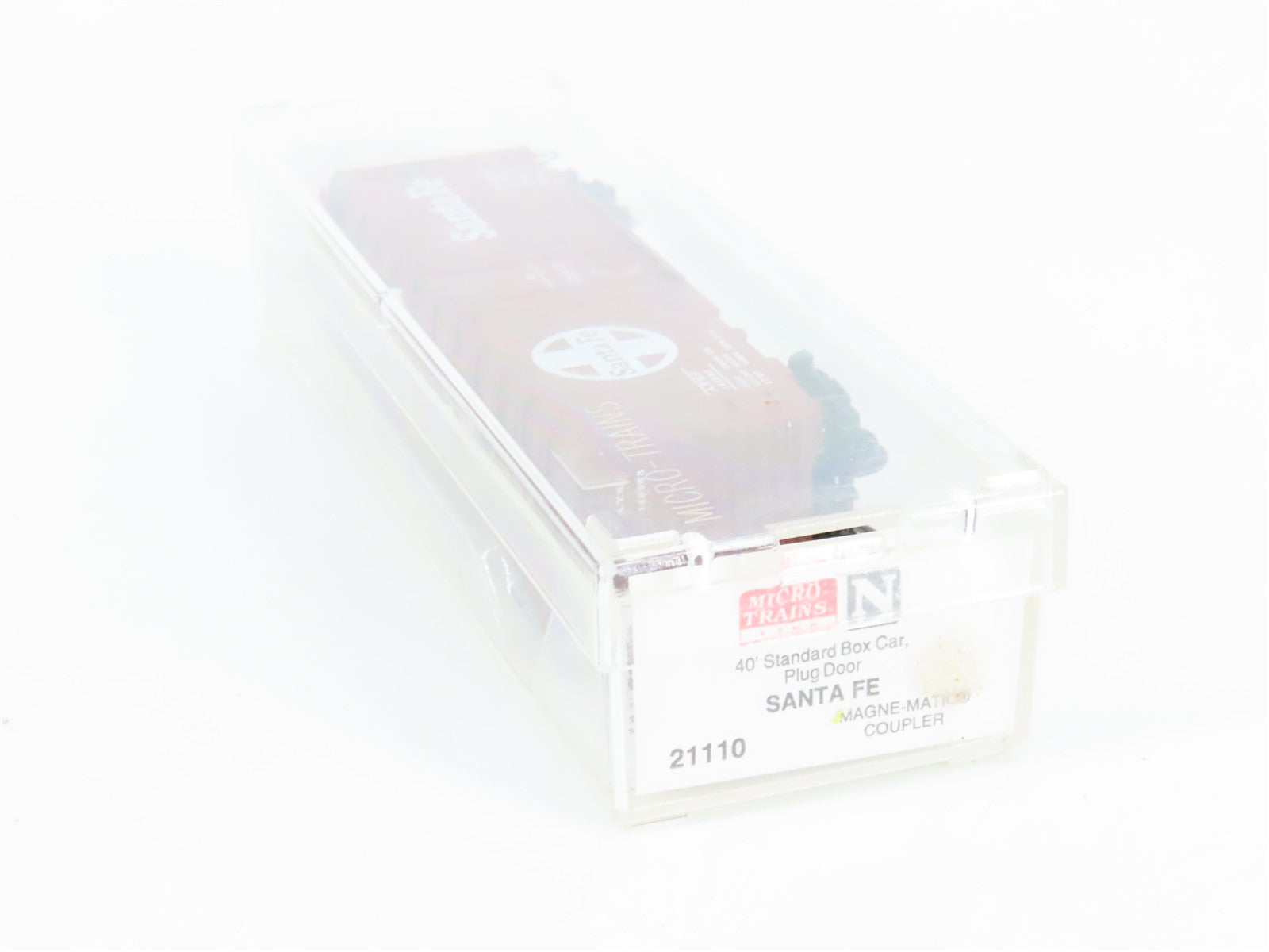 N Scale Micro-Trains 21110 ATSF Santa Fe 40' Plug Door Box Car 149953 RTR