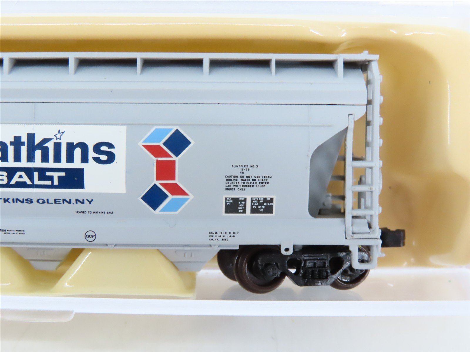 N Scale Atlas 50000923 ACFX Watkins Salt ACF 3560 Covered Hopper 63907 RTR