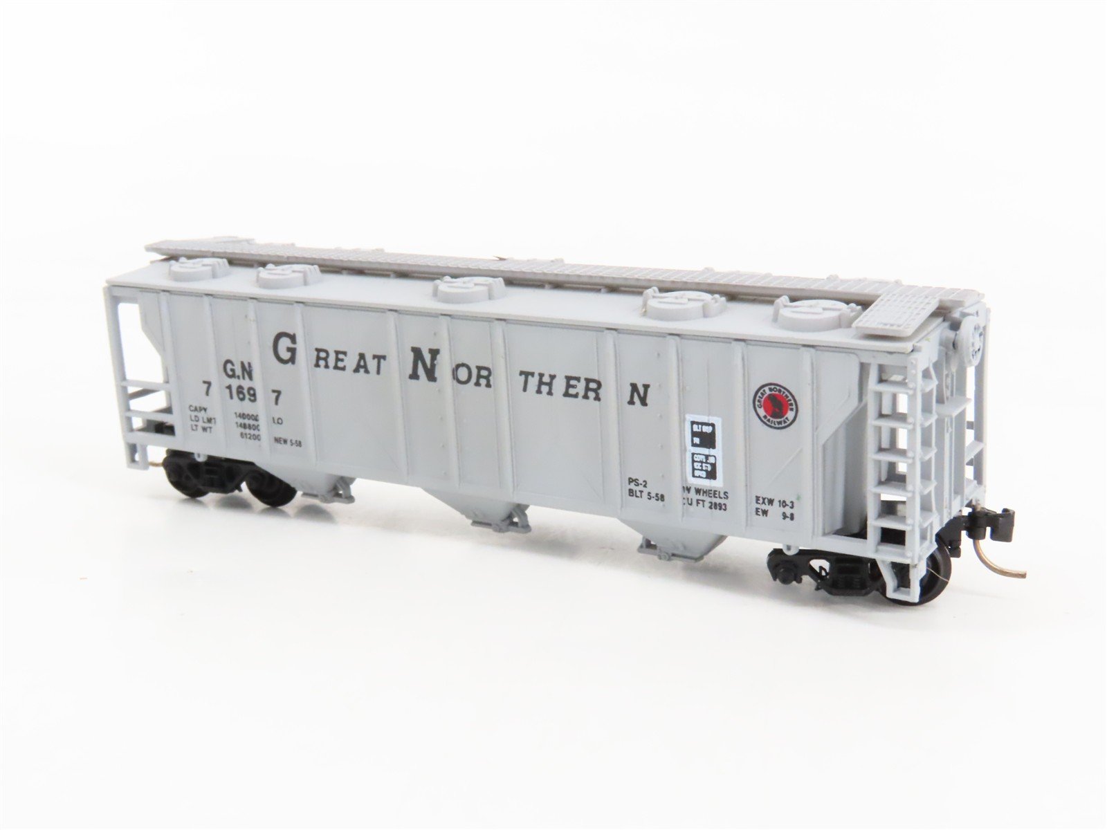N Scale Atlas 9212-2 GN Great Northern 47' 2-Bay Covered Hopper 71697 RTR