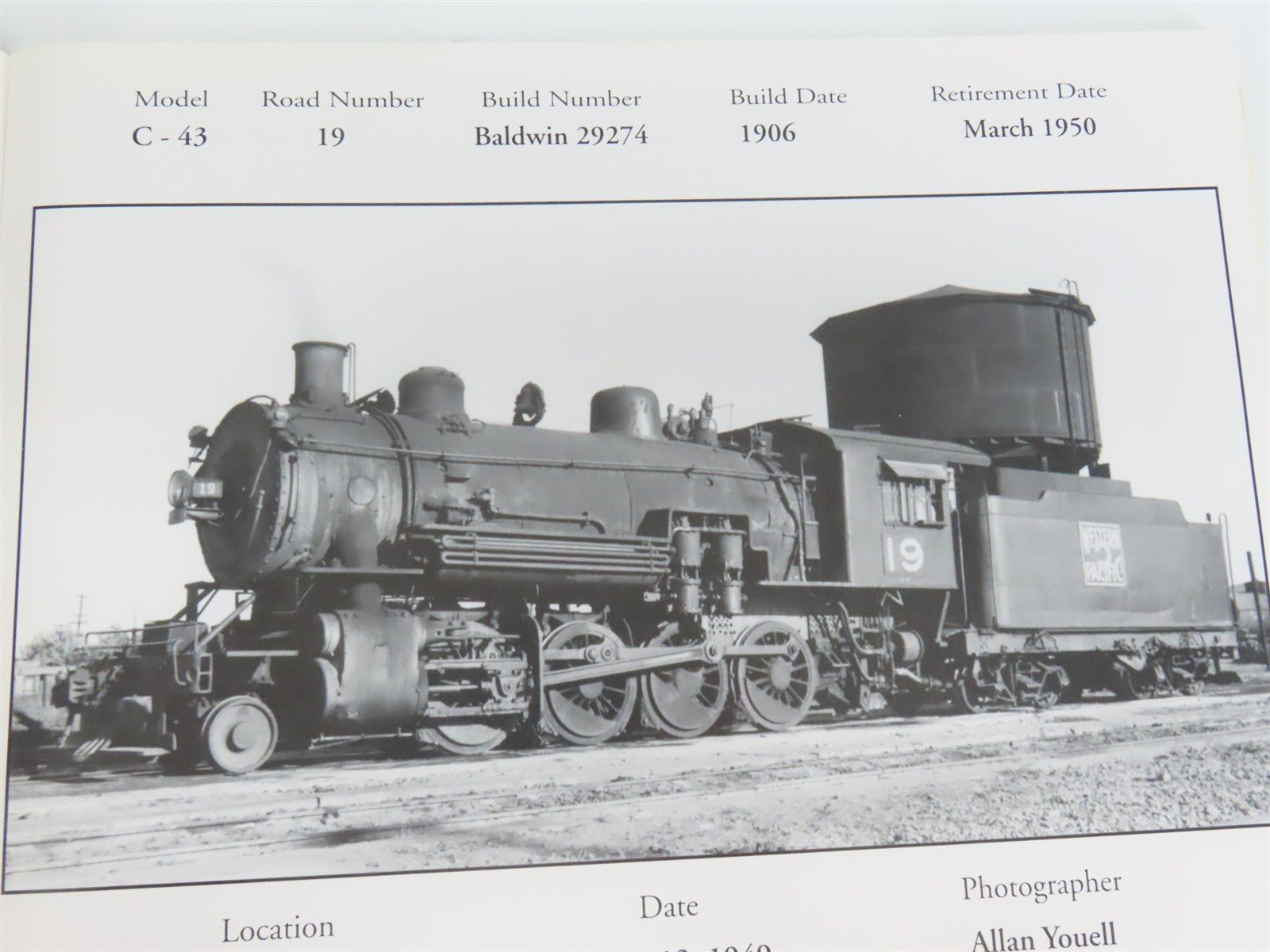 Western Pacific Steam Pictorial by Karam & Ainsworth ©1999 SC Booklet