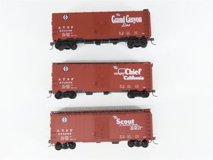 HO Scale Accurail 3322 ATSF Santa Fe 40' Boxcar 3-Pack Built-up Kits