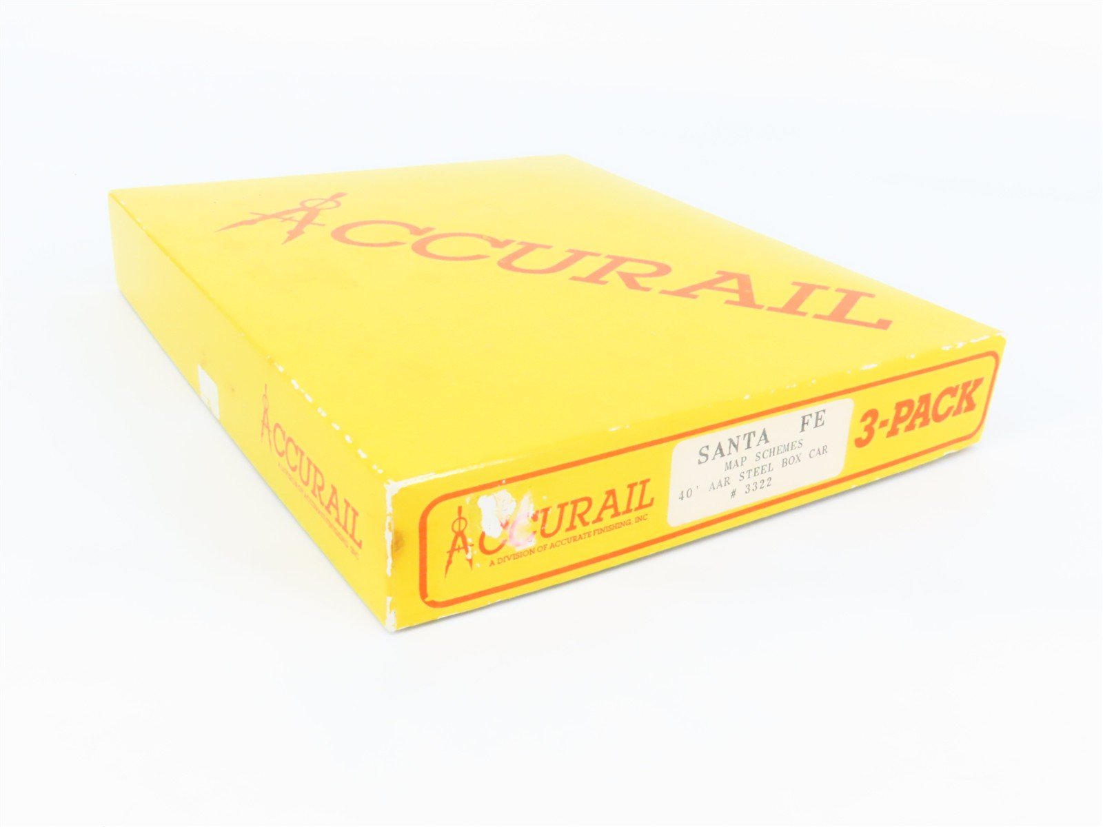 HO Scale Accurail 3322 ATSF Santa Fe 40' Boxcar 3-Pack Built-up Kits