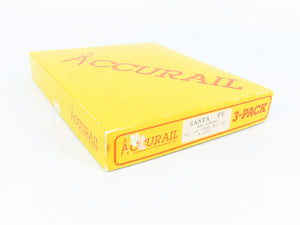 HO Scale Accurail 3322 ATSF Santa Fe 40' Boxcar 3-Pack Built-up Kits