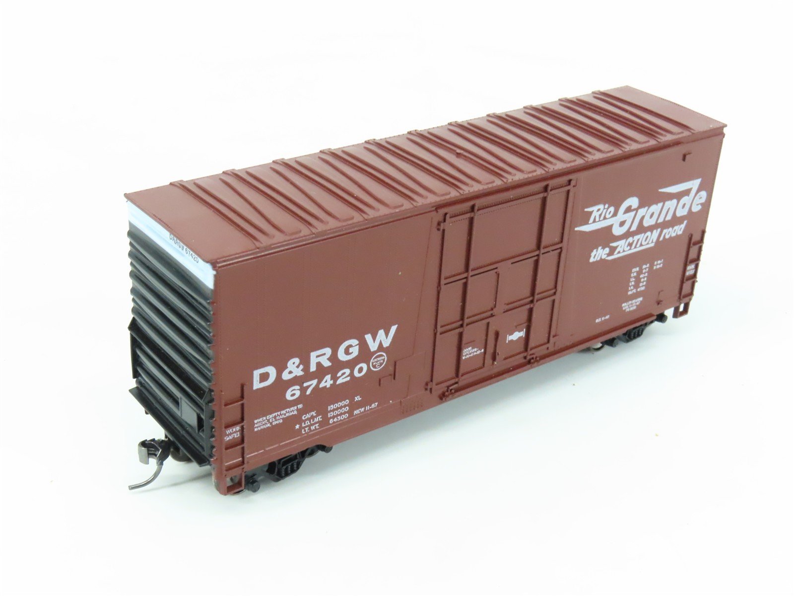 HO Scale Athearn DRGW Rio Grande 40' High Cube Boxcar #67420