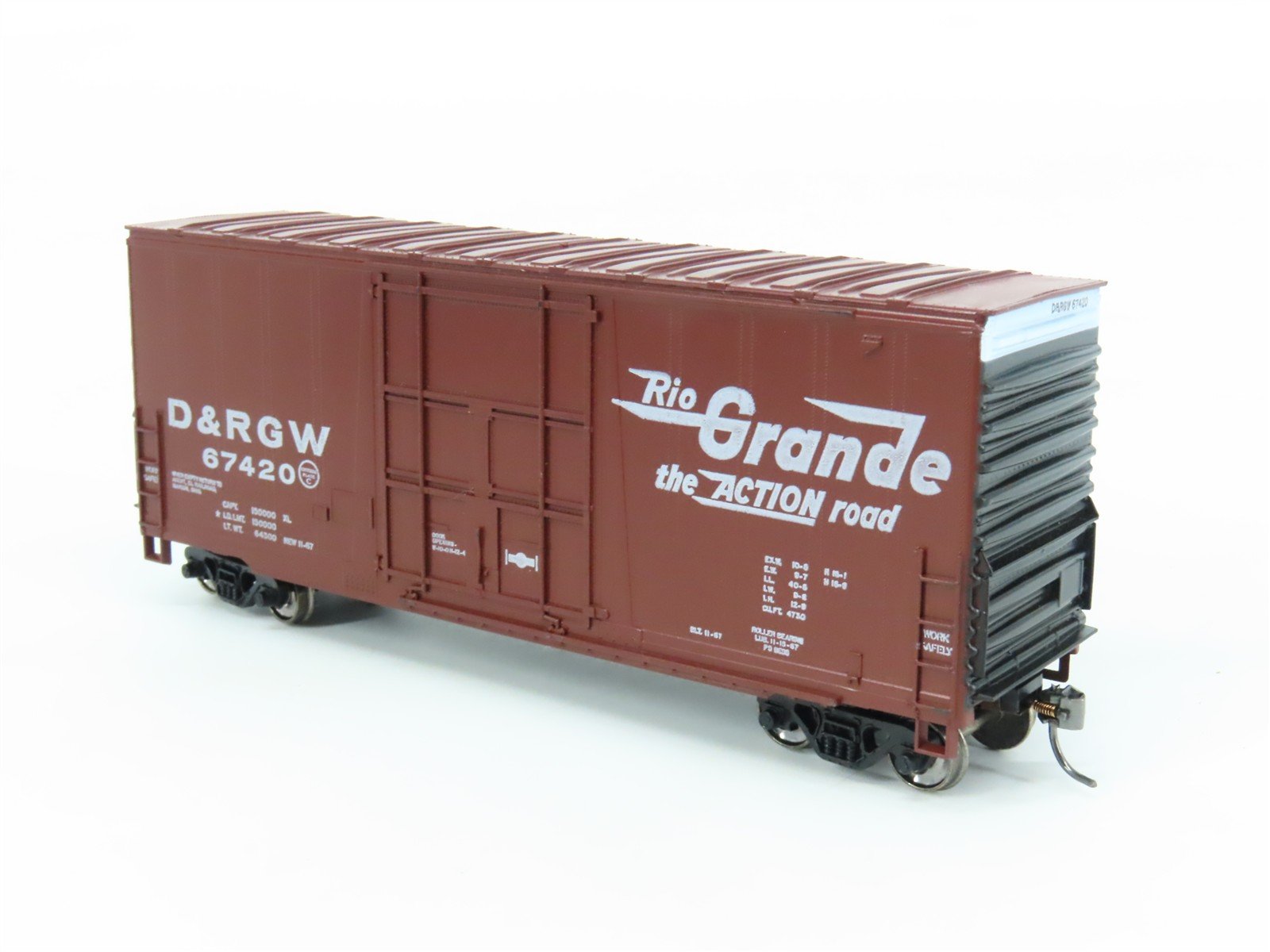 HO Scale Athearn DRGW Rio Grande 40' High Cube Boxcar #67420