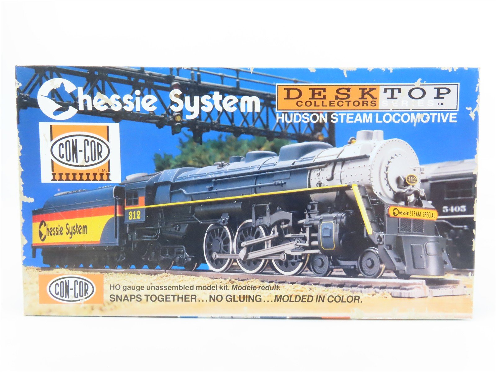 HO Scale Con-Cor 0001-000202 Chessie System 4-6-4 Steam Loco #312 Static Kit