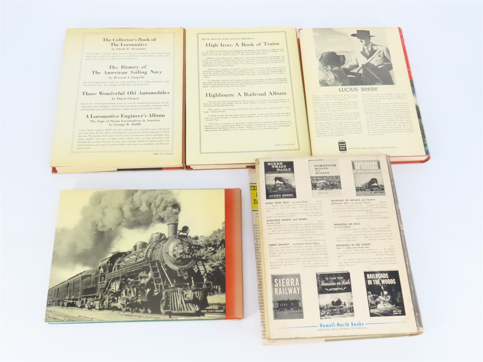 Lucius Beebe 5-Book Collection: Highliners, Highball, Mansions On Rails, & More