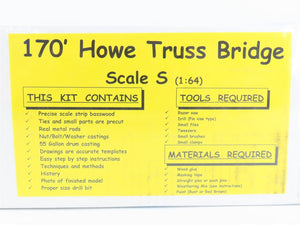 S 1/64 Scale Hunterline HLSHOWE170 170' Howe Truss Building Kit SEALED