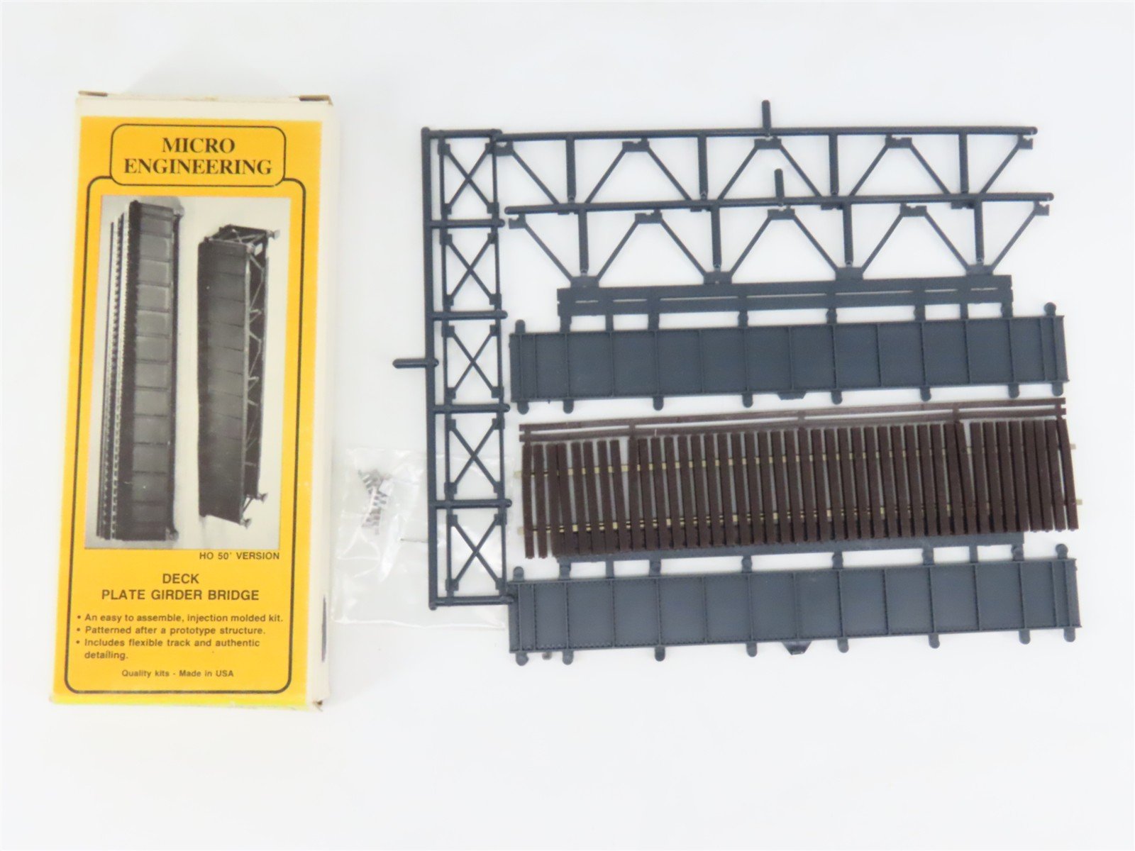 LOT of 5 HO Micro Engineering Kits 50' Deck Girder Bridges w/Code 83 Track