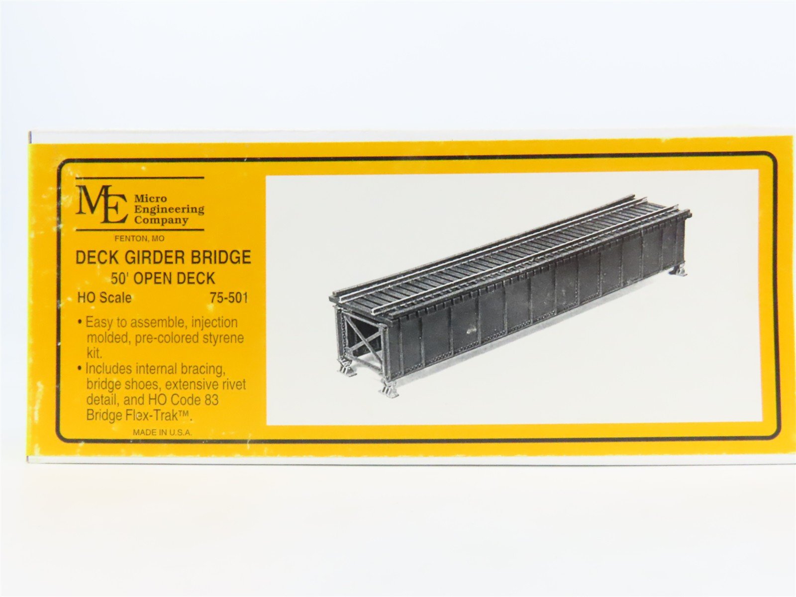 LOT of 5 HO Micro Engineering Kits 50' Deck Girder Bridges w/Code 83 Track