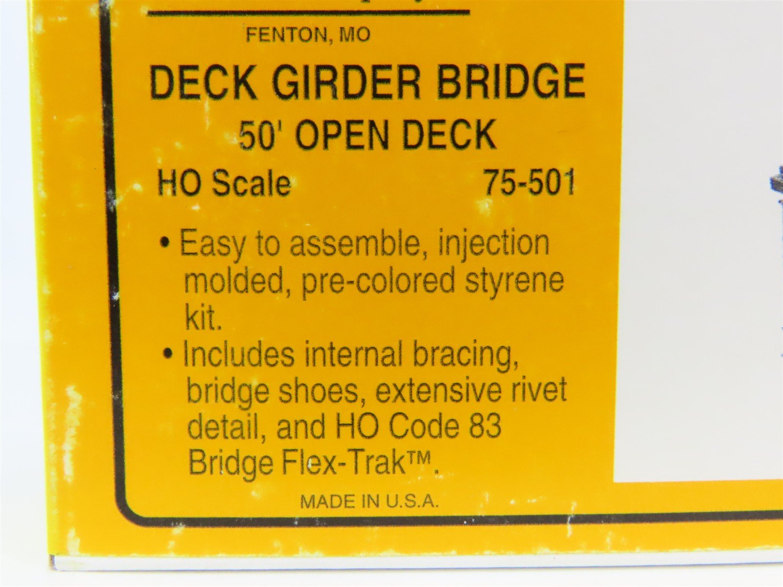 LOT of 5 HO Micro Engineering Kits 50' Deck Girder Bridges w/Code 83 Track