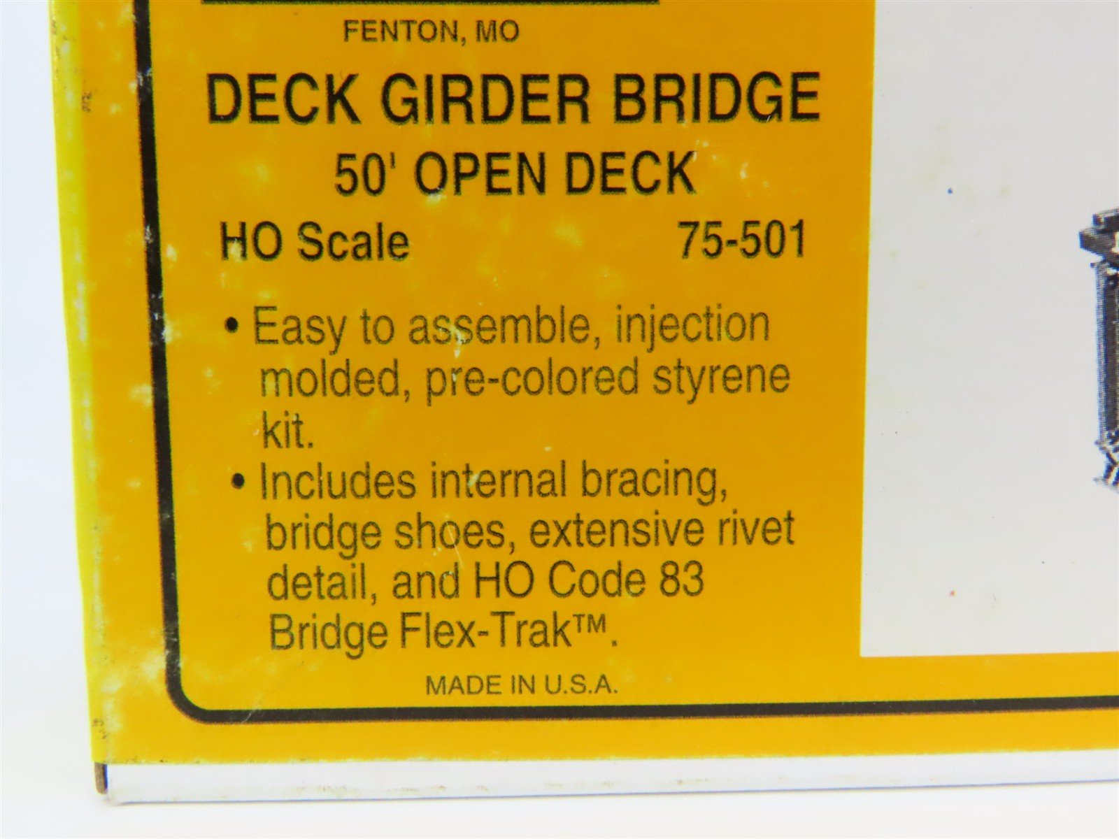 LOT of 5 HO Micro Engineering Kits 50' Deck Girder Bridges w/Code 83 Track