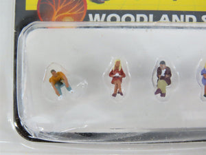 LOT of 5 N Scale Woodland Scenics Figure Packs: Police, Bystanders, Graveside +