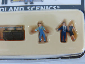 LOT of 5 N Scale Woodland Scenics Figure Packs: Police, Bystanders, Graveside +