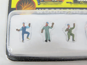 LOT of 5 N Scale Woodland Scenics Figure Packs: Engineers, Baseball, Passenger +