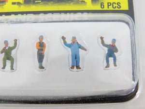 LOT of 5 N Scale Woodland Scenics Figure Packs: Engineers, Baseball, Passenger +