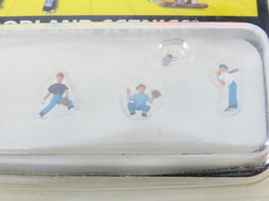 LOT of 5 N Scale Woodland Scenics Figure Packs: Engineers, Baseball, Passenger +