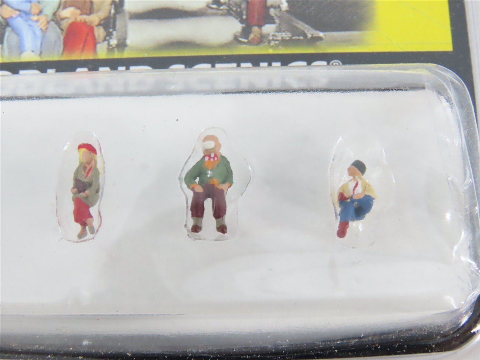 LOT of 5 N Scale Woodland Scenics Figure Packs: Engineers, Baseball, Passenger +