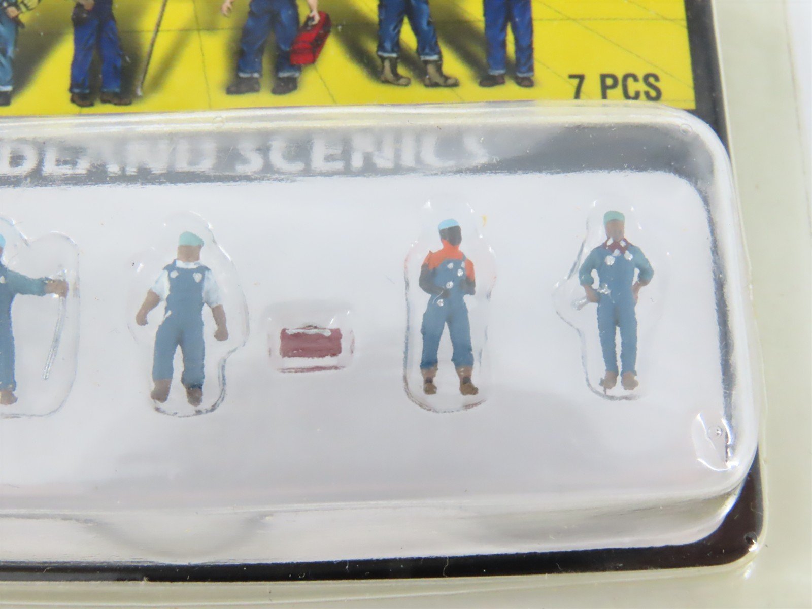 LOT of 5 N Scale Woodland Scenics Figure Packs: Mechanics, Football, Checkers +